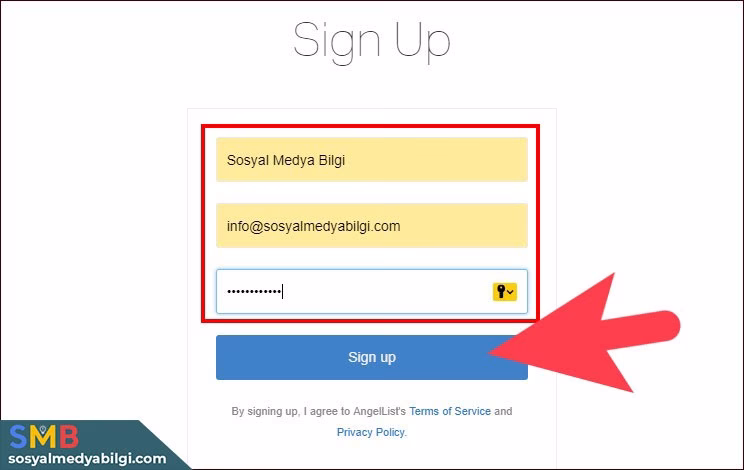 AngelList Hesap Oluşturma