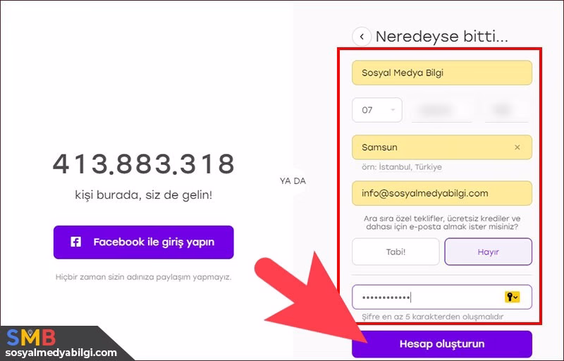Badoo Hesap Oluşturma