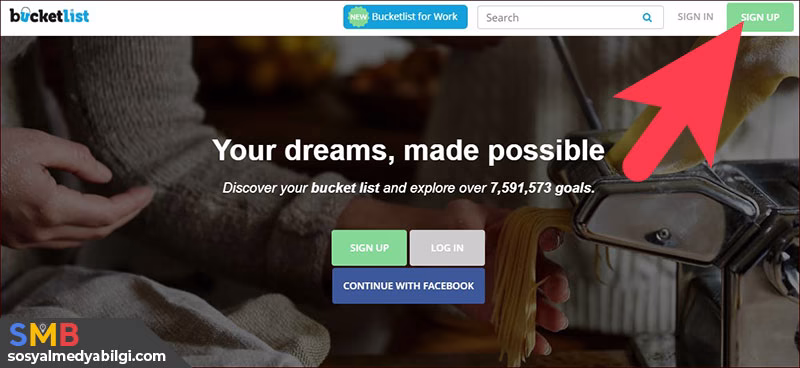 Bucketlist Hesap Oluşturma