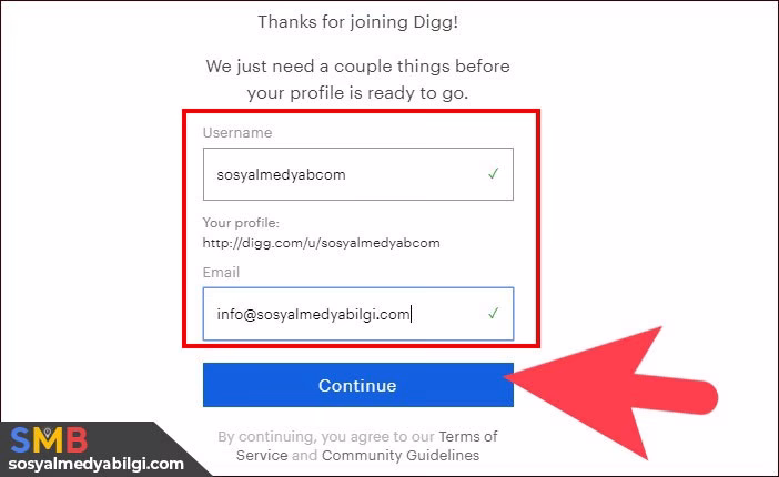 Digg Hesap Oluşturma 