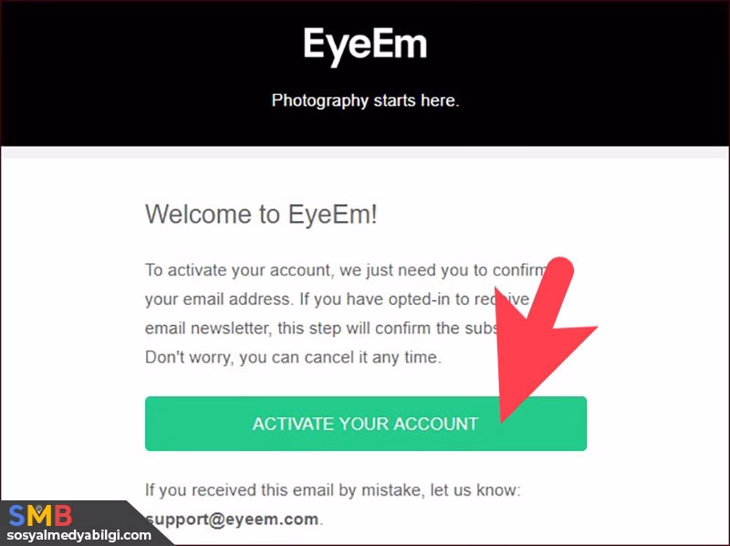 EyeEm Hesap Oluşturma
