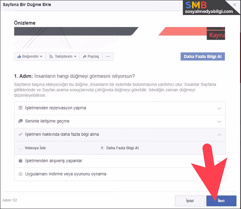 Facebook Sayfasında Düğme link vermek