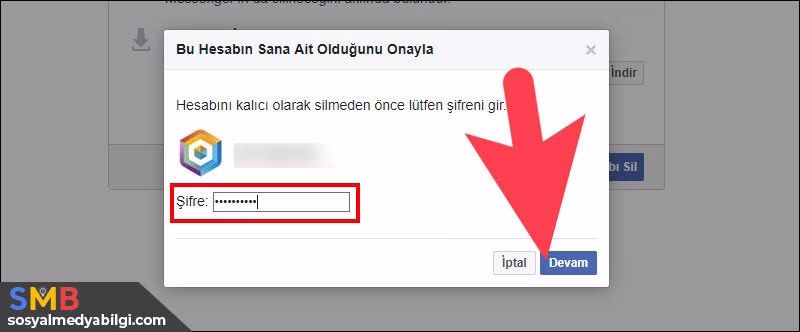 Facebook bu hesabın sana ait olduğunu onayla