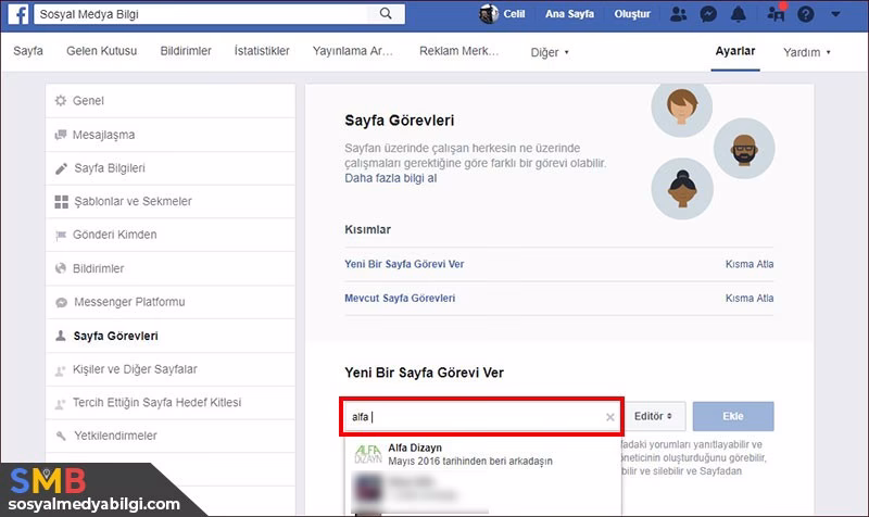 Facebook Sayfasına Yönetici Eklemek