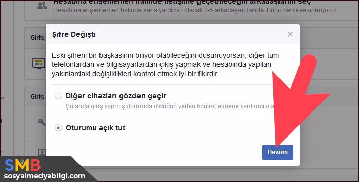 Facebook Şifre Değiştirme