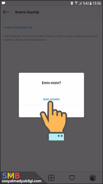 Instagram Arama Geçmişini Silme Telefonda