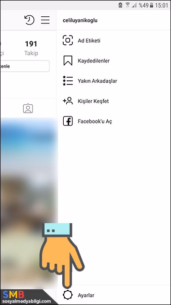 Instagram mobil ayarlar