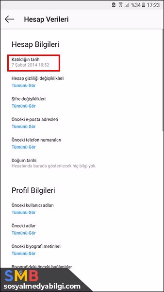 Instagram Katıldığı tarih