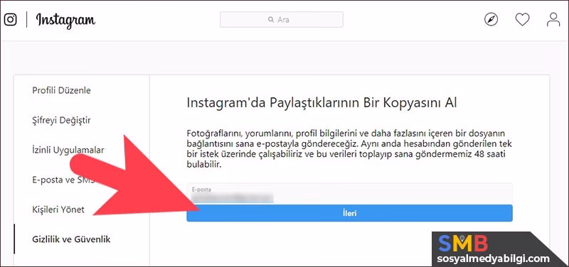 Instagram Profil Bilgilerini İndirmek