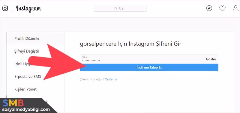 Instagram Profil Bilgilerini İndirmek