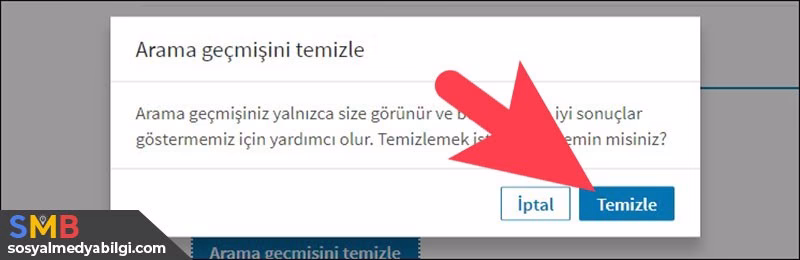 Linkedin Arama Geçmişini Silme