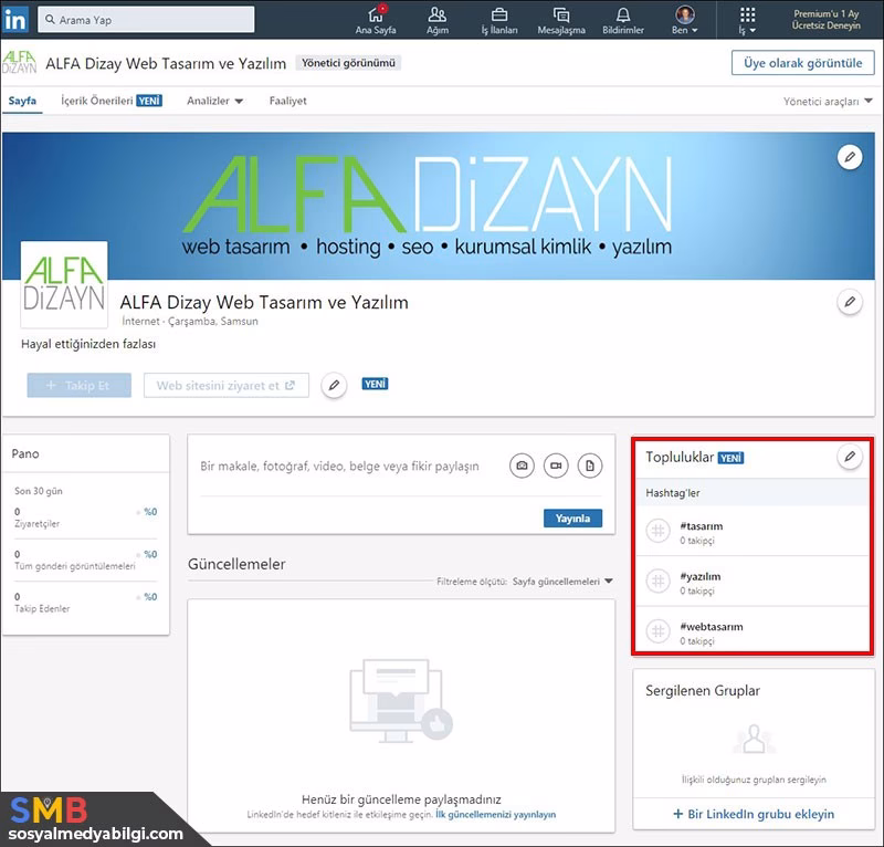 Linkedin Şirket Sayfası Oluşturma