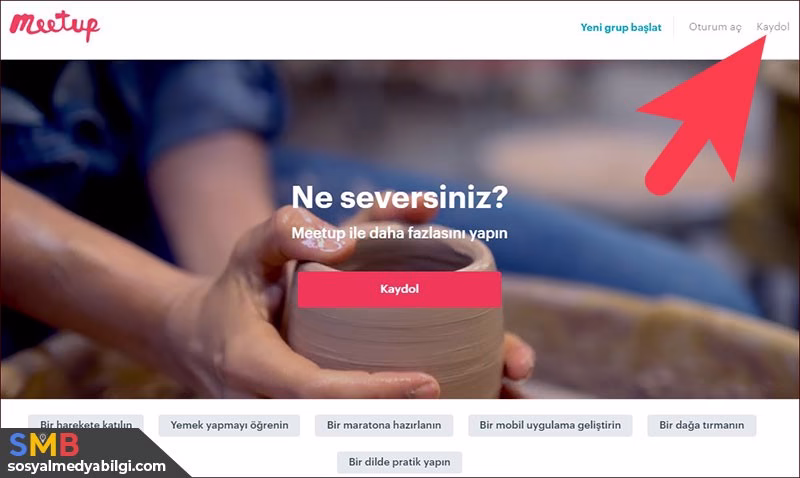 Meetup Hesap Oluşturma 