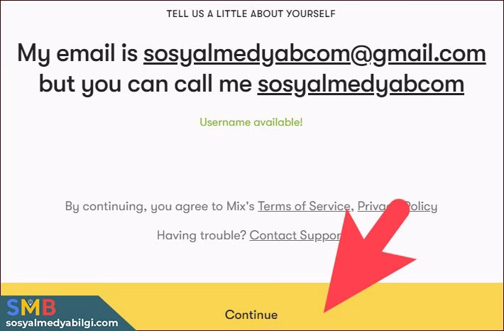 Mix.com Hesap Oluşturma