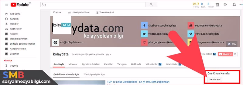 Youtube Öne Çıkan Kanallar