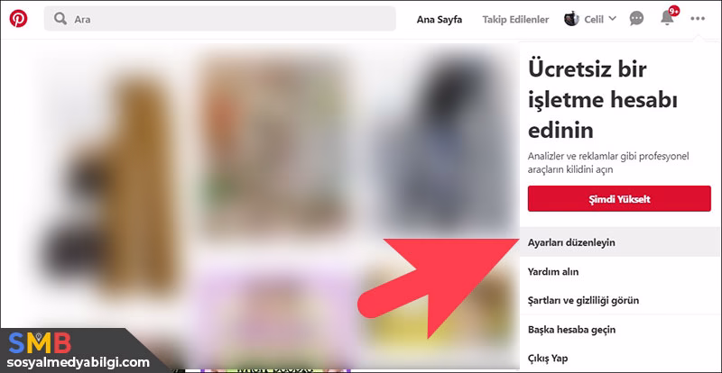 Pinterest Kullanıcı Adı Almak (Bilgisayarda)