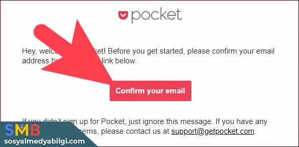 Pocket Hesap Oluşturma