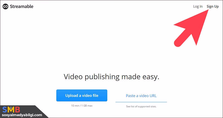Streamable üye olmak