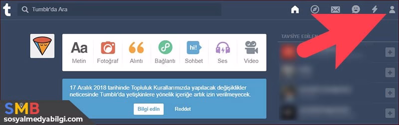 Tumblr Şifre Değiştirme