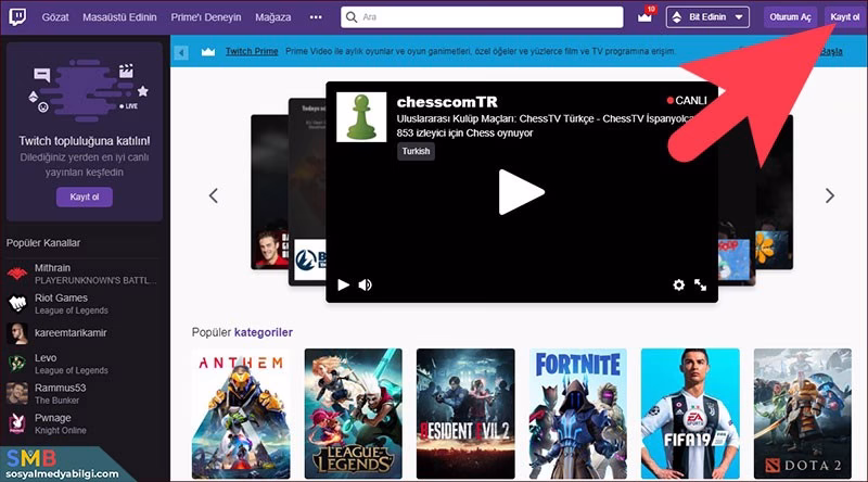 Twitch.tv Hesap Oluşturma