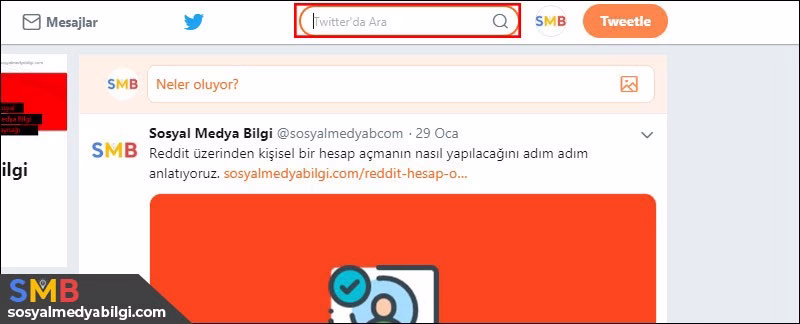 Twitter Arama Geçmişini Silme