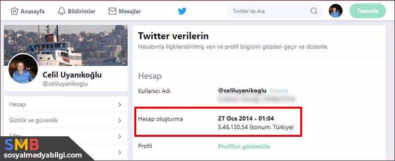 Twitter Hesap Açılış Tarihini Öğrenmek