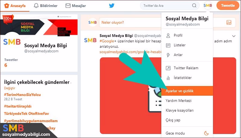 Twitter Şifre Değiştirme