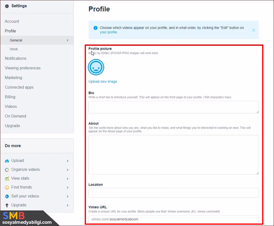 Vimeo Profil Ayarlari Nasil Yapilir 04