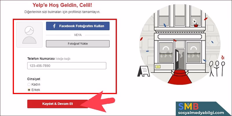 Yelp Hesap Oluşturma