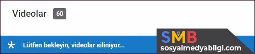 lütfen bekleyin videolar siliniyor