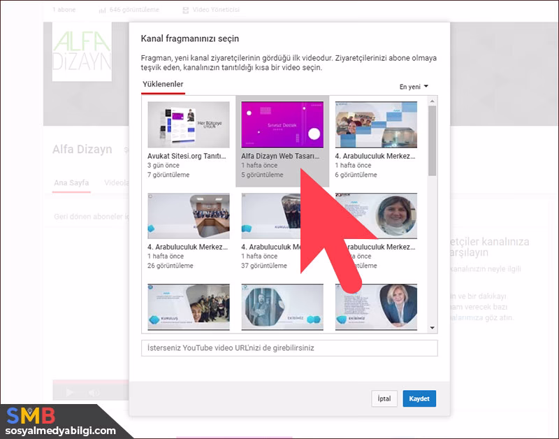 kanal fragramınını seçin