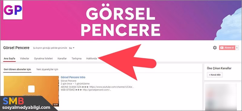 Youtube Kanalına Sosyal Medya Linkleri Eklemek