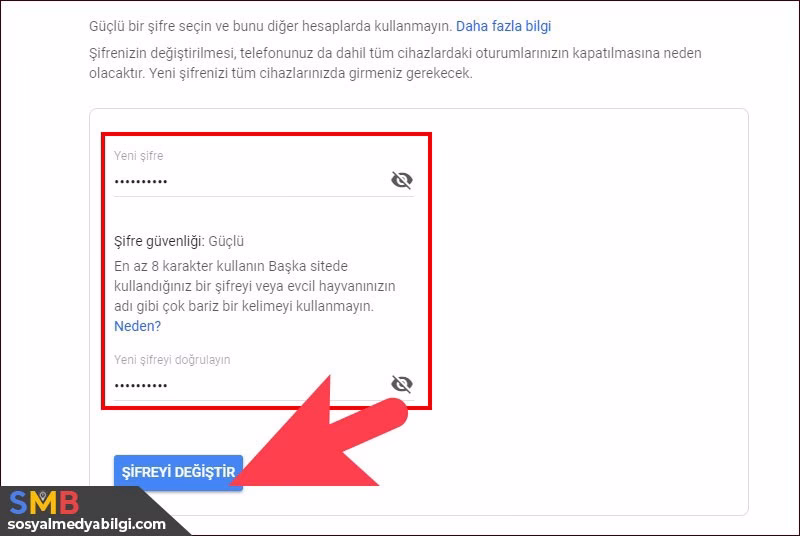 Youtube Şifre Değiştirme