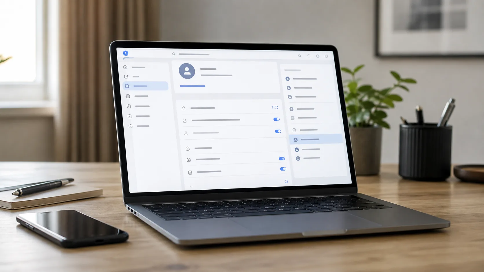 Facebook ayarlarını gösteren masaüstü çalışma sahnesi