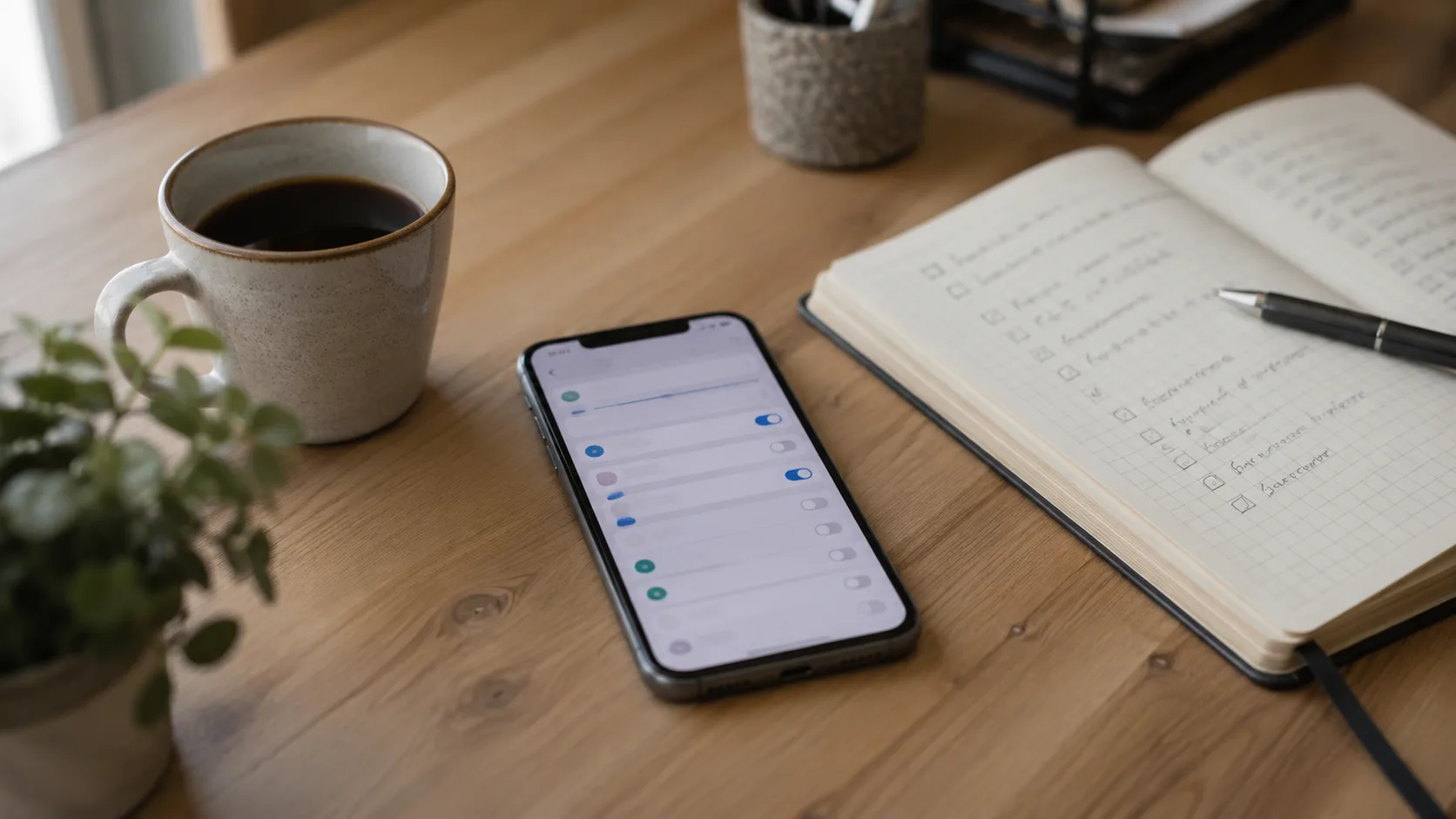 Instagram ayarlarını gösteren masaüstü çalışma sahnesi
