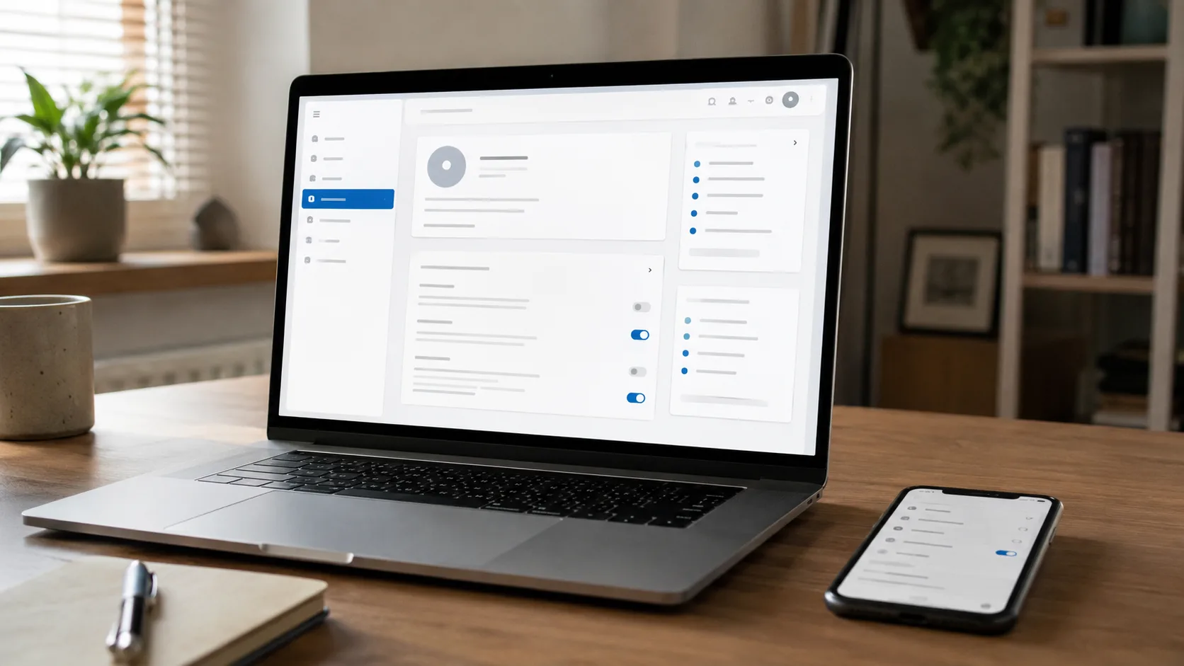 LinkedIn ayarlarını gösteren masaüstü çalışma sahnesi