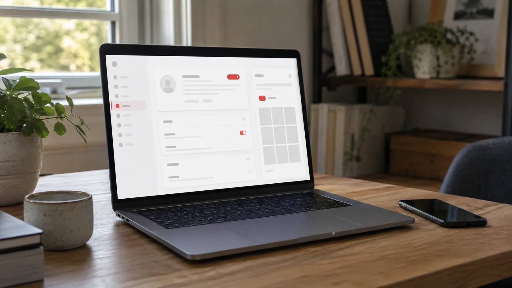 Pinterest ayarlarını gösteren masaüstü çalışma sahnesi
