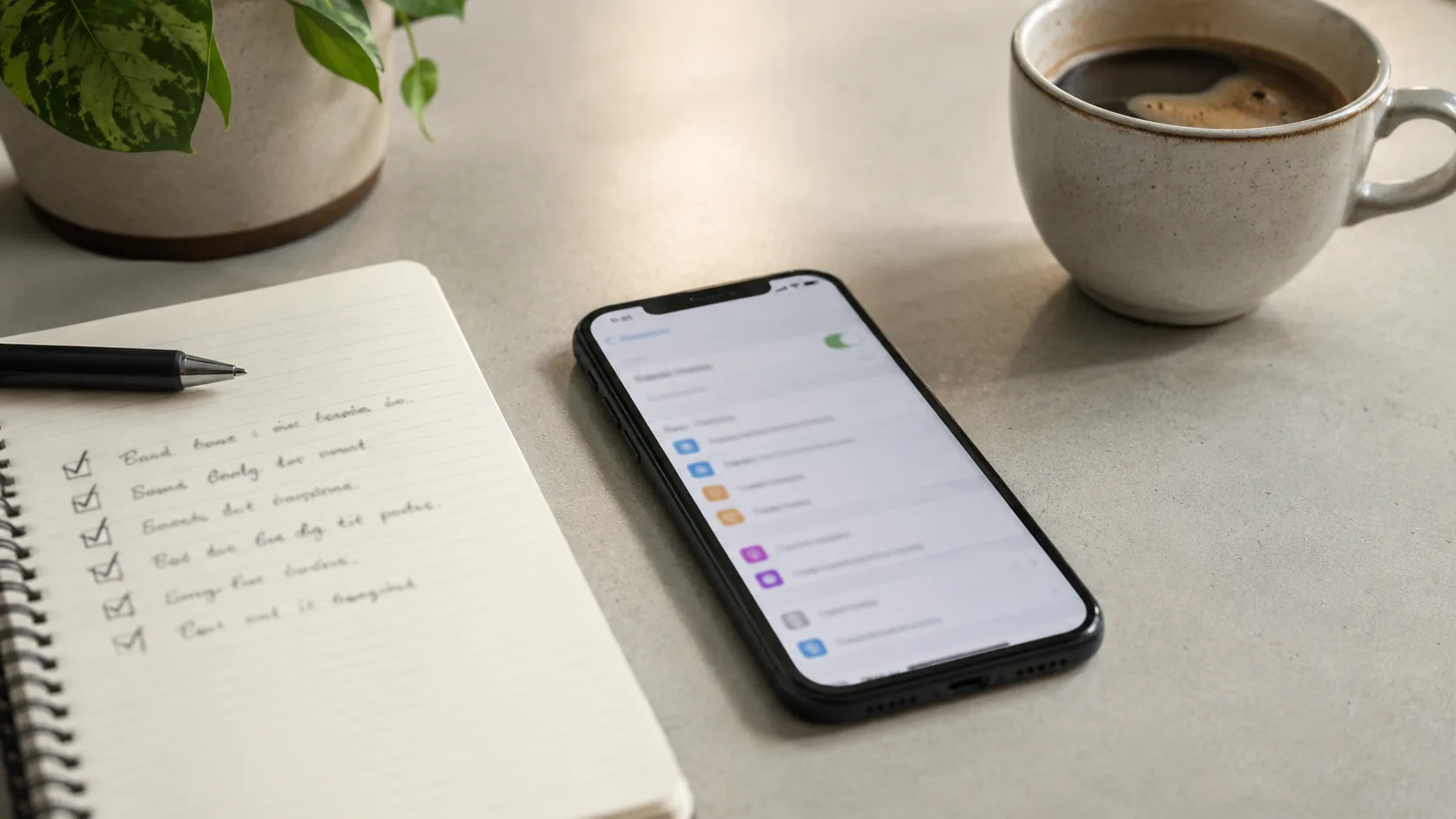 Instagram ayarlarını gösteren masaüstü çalışma sahnesi