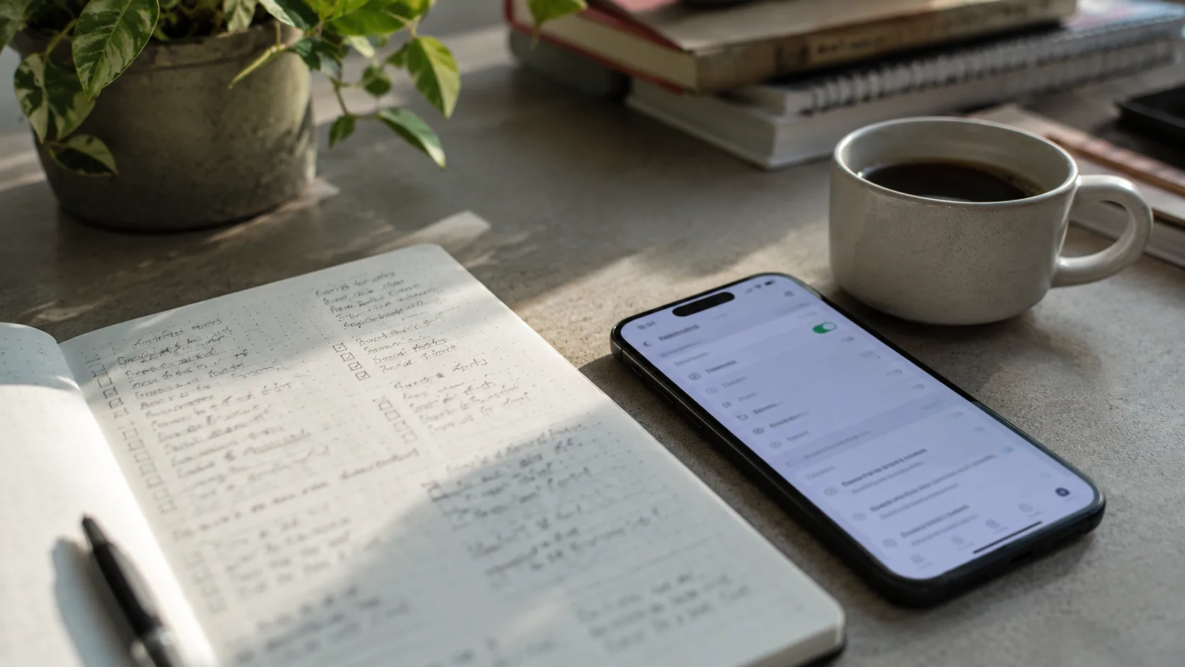 WhatsApp ayarlarını gösteren masaüstü çalışma sahnesi