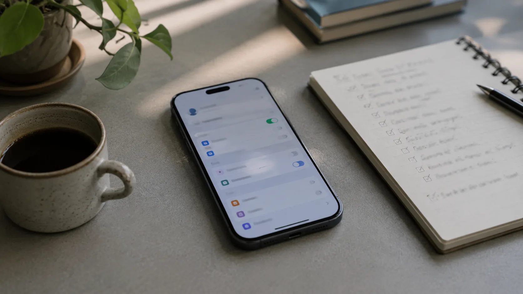 WhatsApp ayarlarını gösteren masaüstü çalışma sahnesi