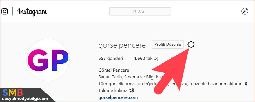 instagram profil ayarları bilgisayar